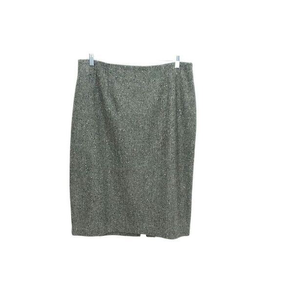 TRIONA Women's Size 100% Pure New Wool Chevron Suit Blazer Skirt Set - Picture 10 of 16